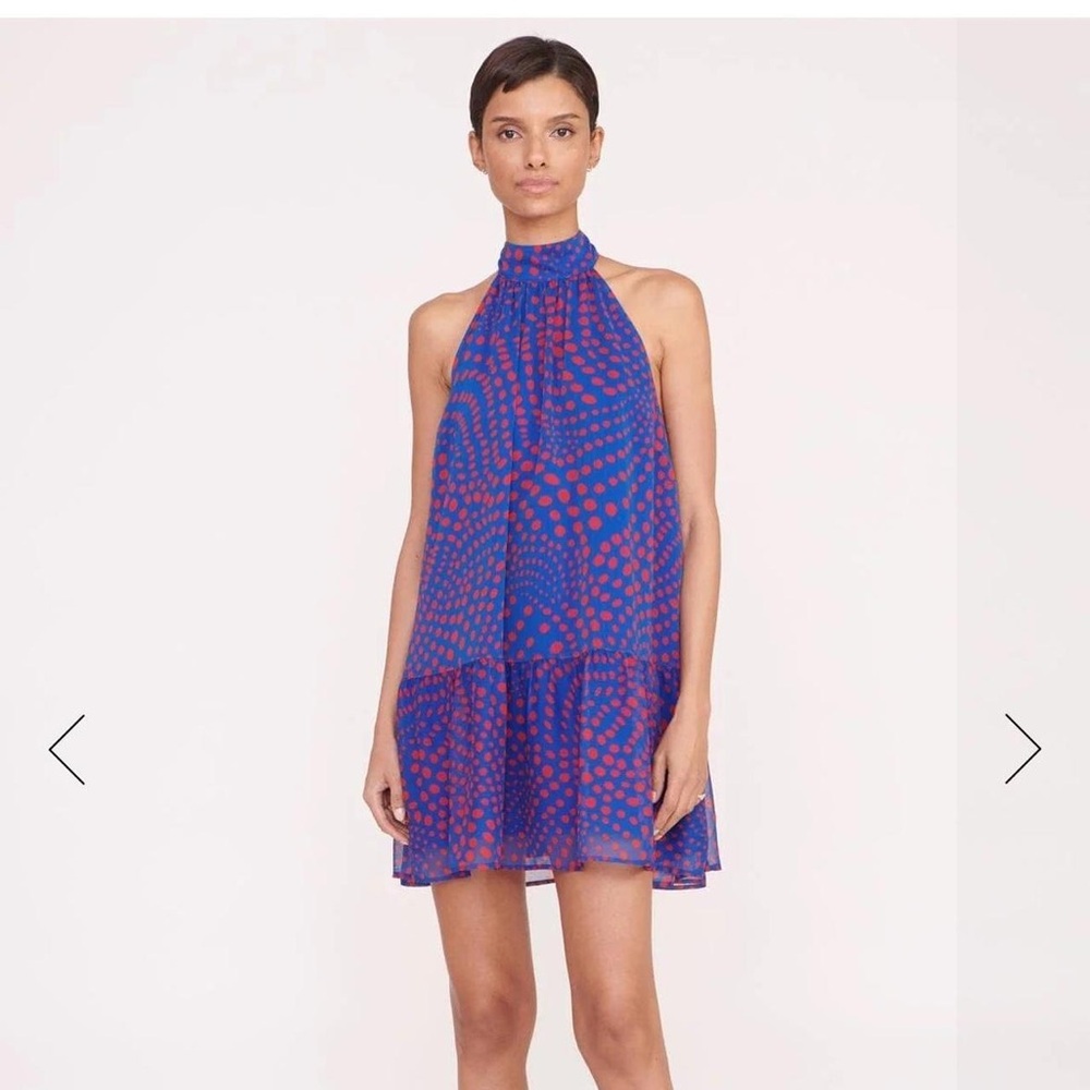 Staud Marlow Dress | Lapis Wavy Dot, size S